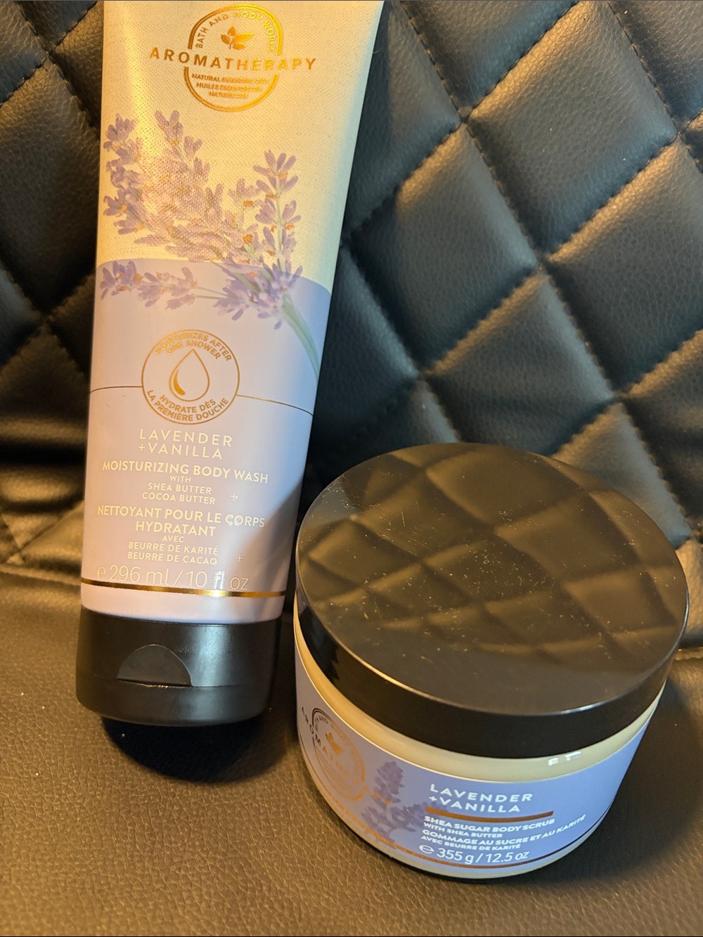 Aromatherapy Lavender Vanilla Moisturizing Body Wash & Sugar Scrub Set